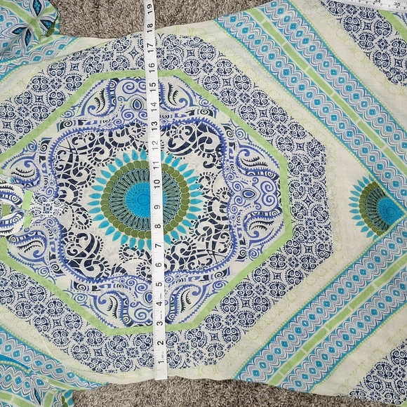 Athleta lightweight bathing suit cover-up - M -blue/green boho medallion mandala - Picture 7 of 7